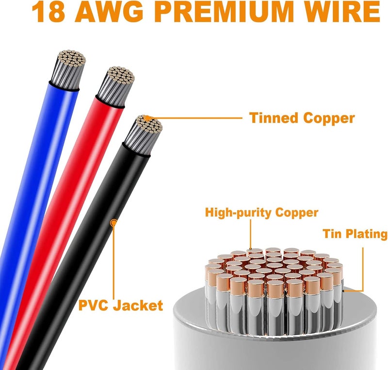 Twippo 18 AWG Waterproof Wire Connectors Automotive Electrical Connectors Quick Connect Wire Connectors 1/2/3/4 Pin with 18 Gauge Wire (26 Kits) - Image 5